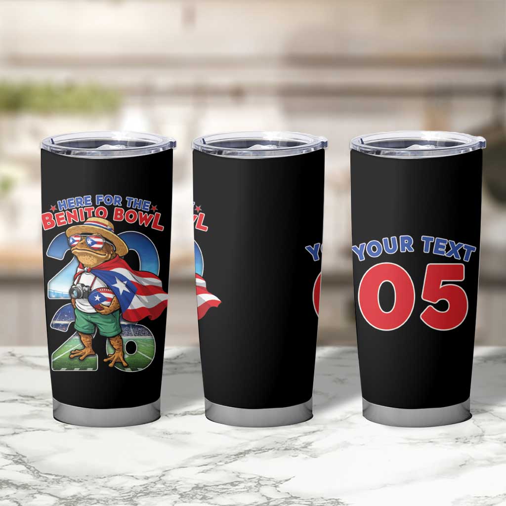 Custom Puerto Rico Coqui Frog Tumbler Cup Here For The Benito Bowl