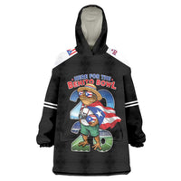 Custom Puerto Rico Coqui Frog Wearable Blanket Hoodie Here For The Benito Bowl