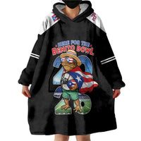 Custom Puerto Rico Coqui Frog Wearable Blanket Hoodie Here For The Benito Bowl