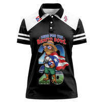 Custom Puerto Rico Coqui Frog Women Polo Shirt Here For The Benito Bowl