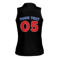 Custom Puerto Rico Coqui Frog Women Sleeveless Polo Shirt Here For The Benito Bowl