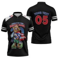 Custom Puerto Rico Coqui Frog Zipper Polo Shirt Here For The Benito Bowl
