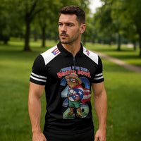 Custom Puerto Rico Coqui Frog Zipper Polo Shirt Here For The Benito Bowl