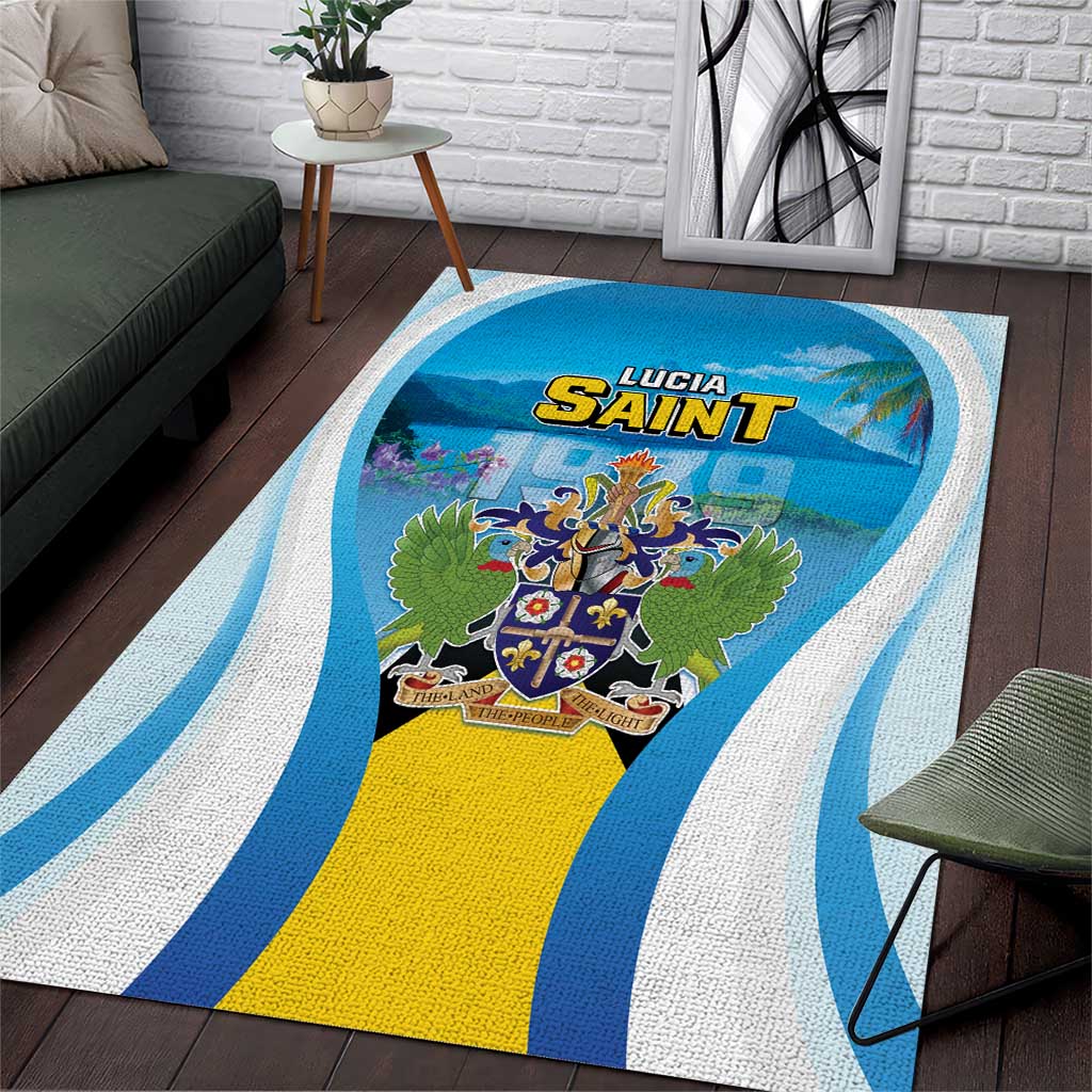 Saint Lucia 1979 Area Rug Happy Independence Day