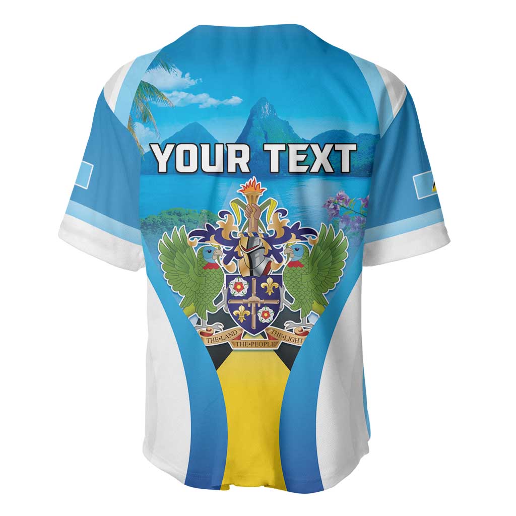 Personalized Saint Lucia 1979 Baseball Jersey Happy Independence Day