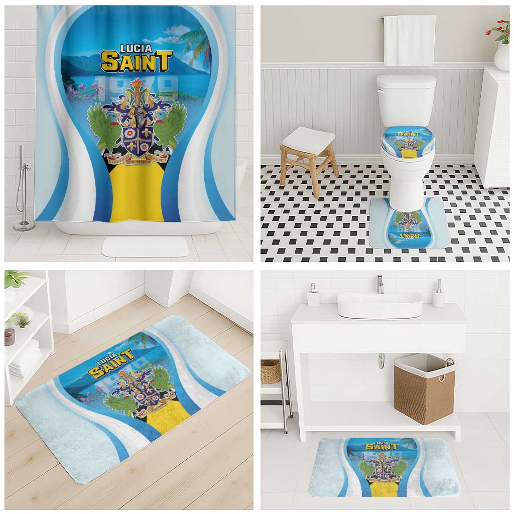 Saint Lucia 1979 Bathroom Set Happy Independence Day