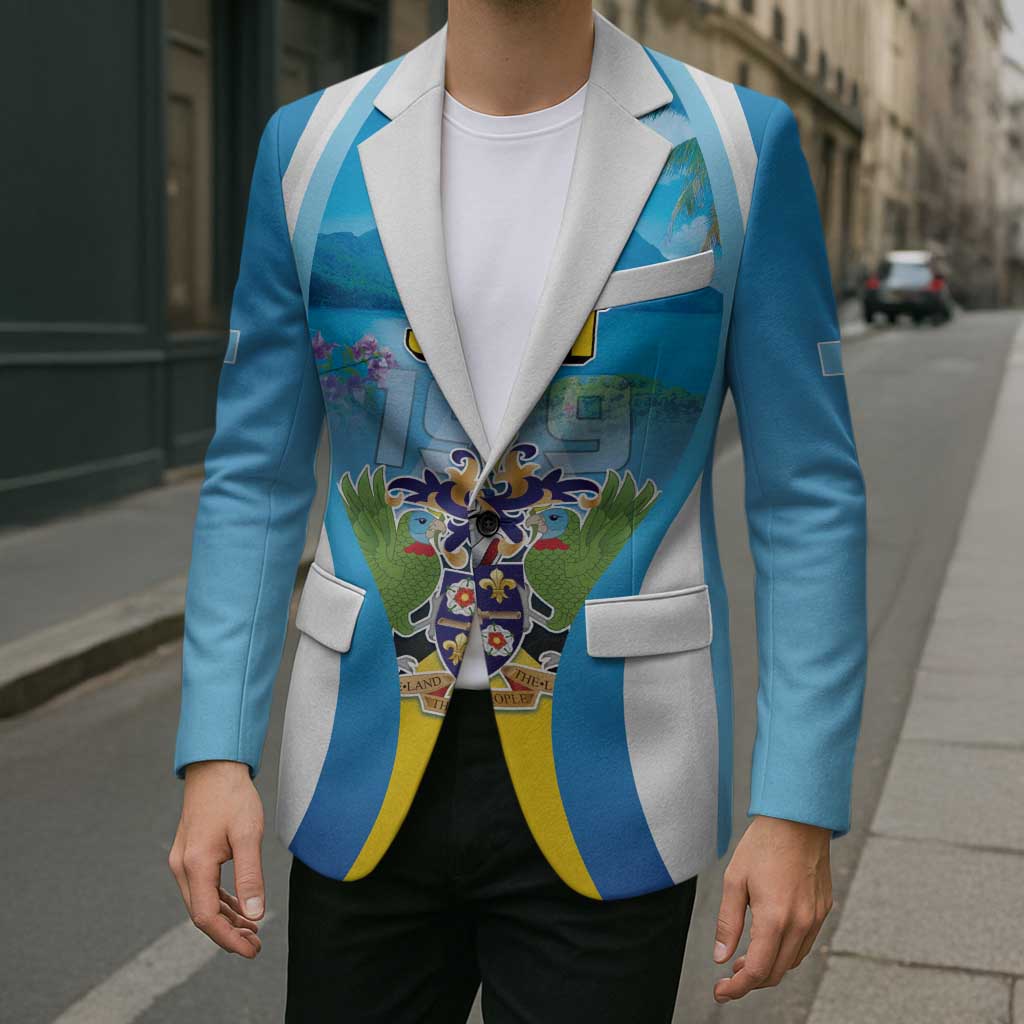 Personalized Saint Lucia 1979 Blazer Happy Independence Day
