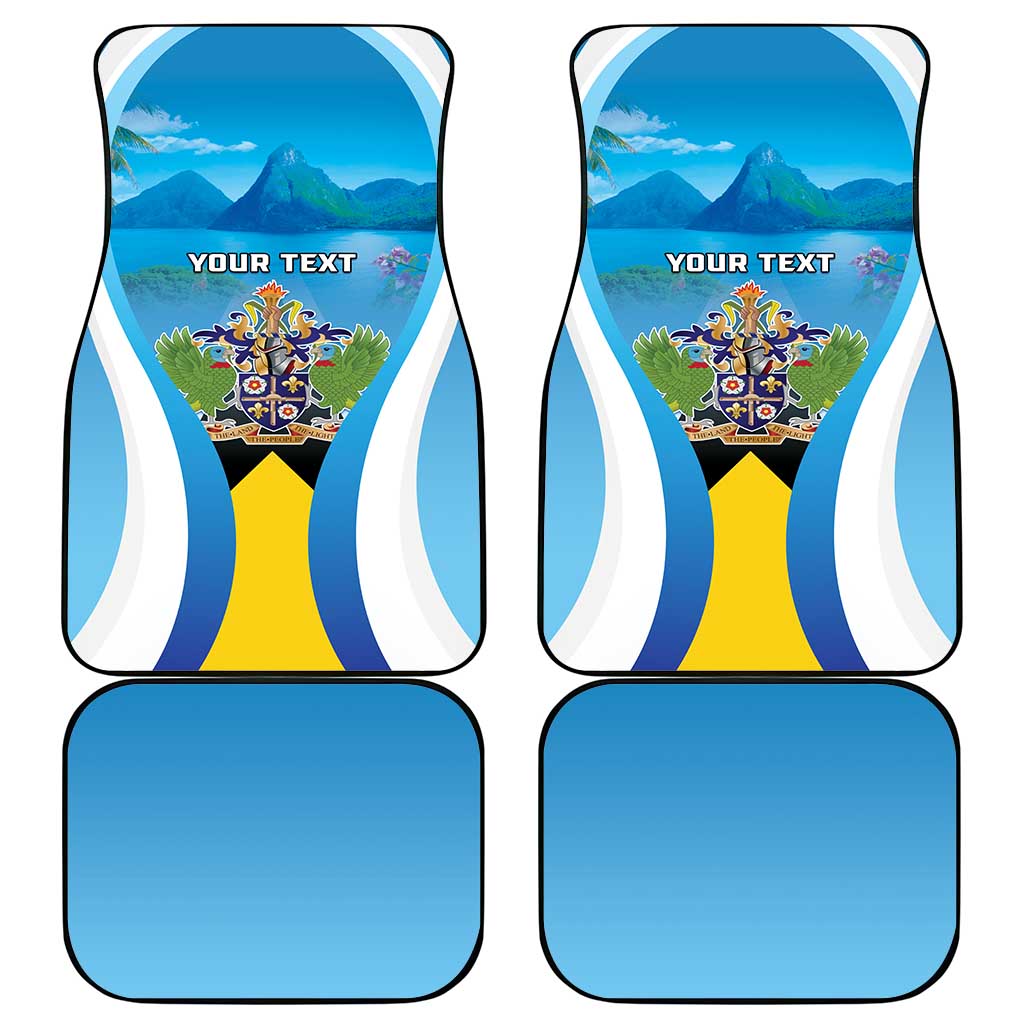 Personalized Saint Lucia 1979 Car Mats Happy Independence Day