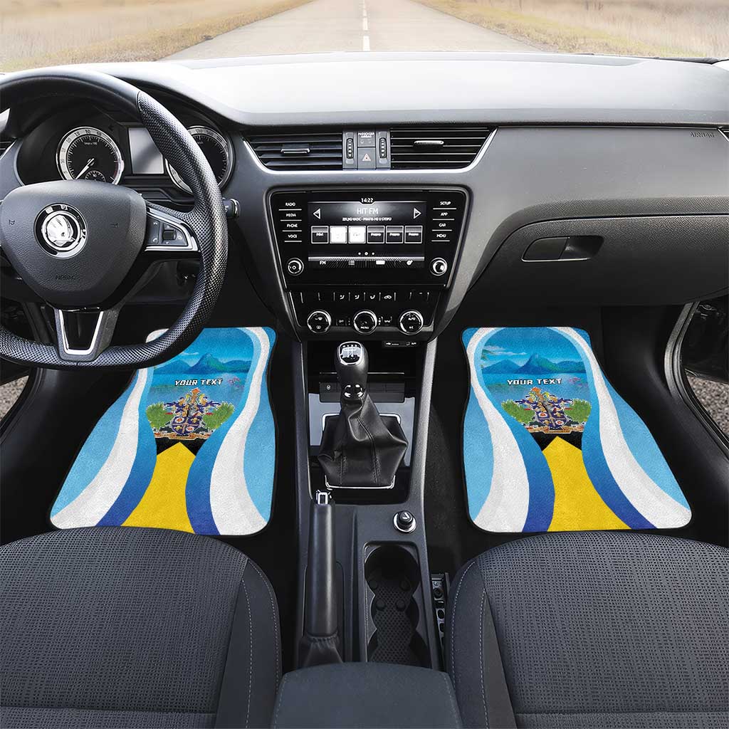 Personalized Saint Lucia 1979 Car Mats Happy Independence Day