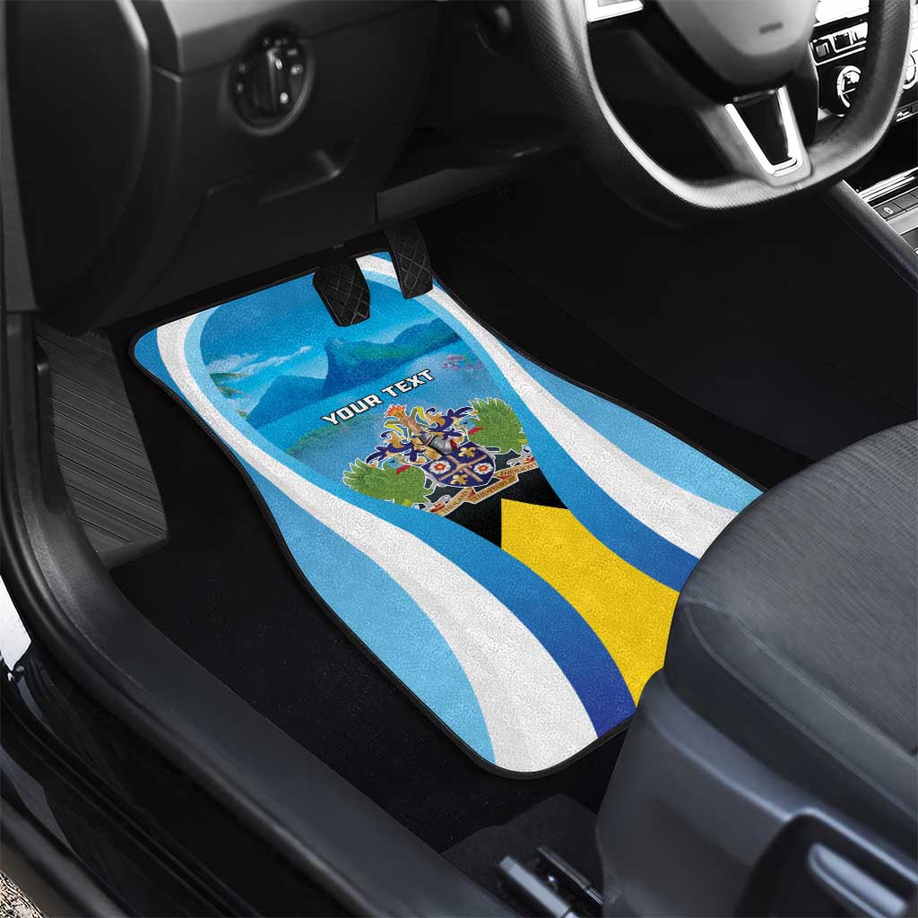 Personalized Saint Lucia 1979 Car Mats Happy Independence Day