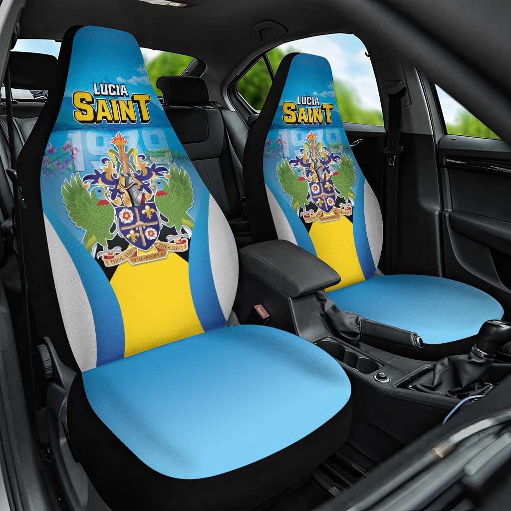 Saint Lucia 1979 Car Seat Cover Happy Independence Day