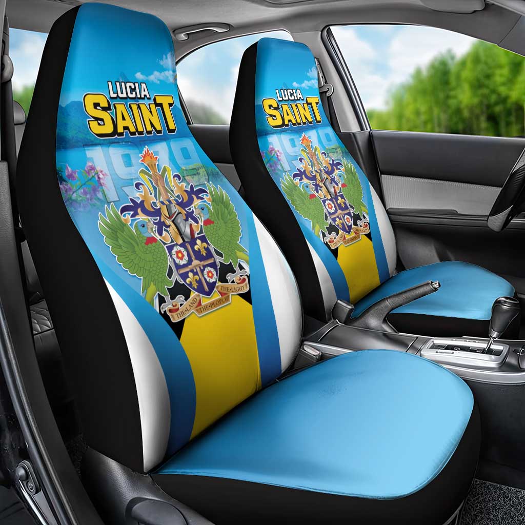 Saint Lucia 1979 Car Seat Cover Happy Independence Day