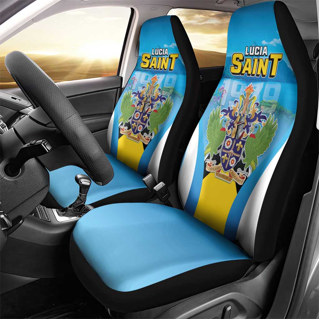 Saint Lucia 1979 Car Seat Cover Happy Independence Day
