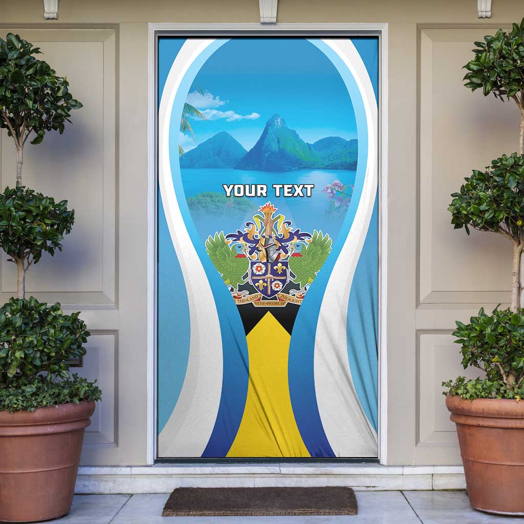 Personalized Saint Lucia 1979 Door Cover Happy Independence Day