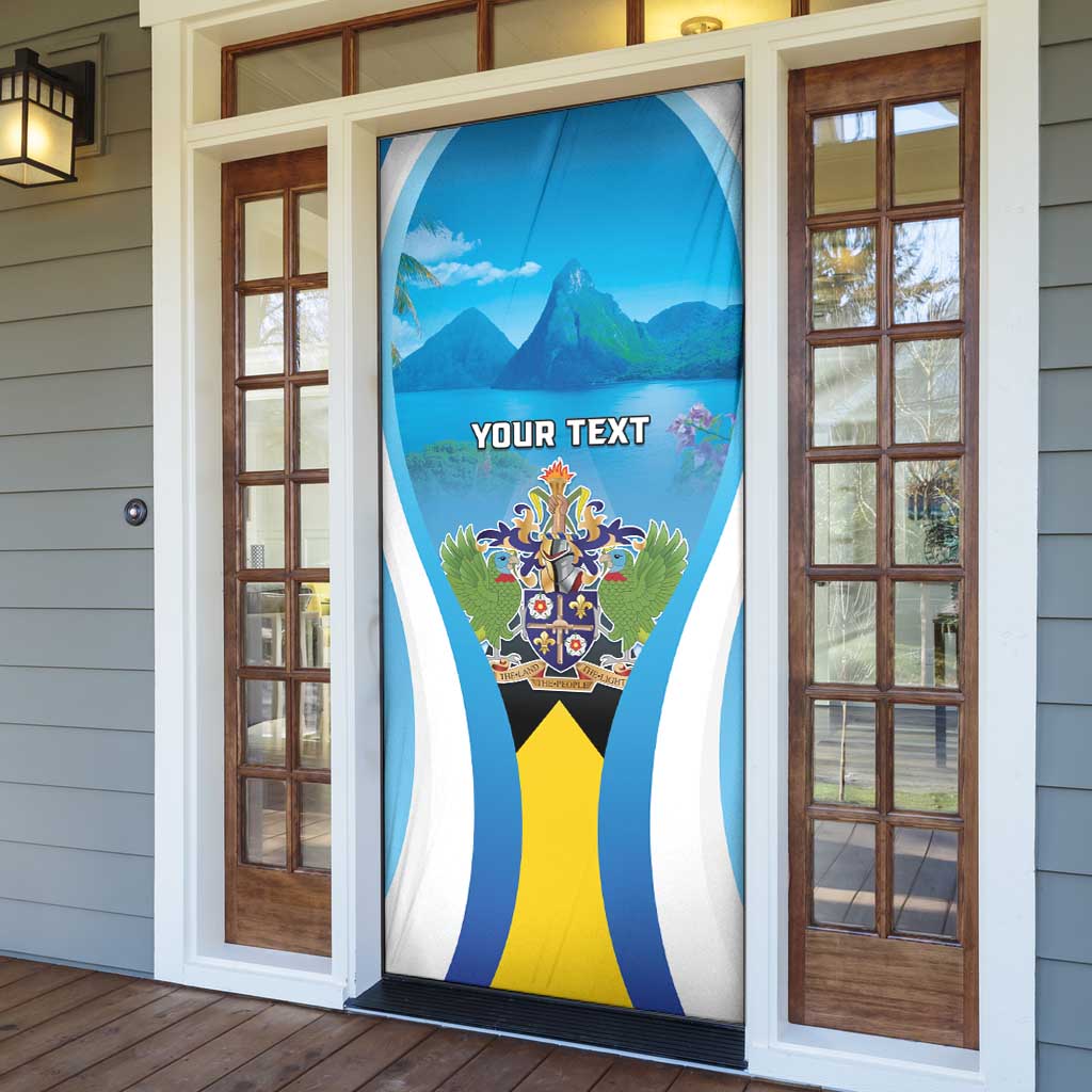 Personalized Saint Lucia 1979 Door Cover Happy Independence Day