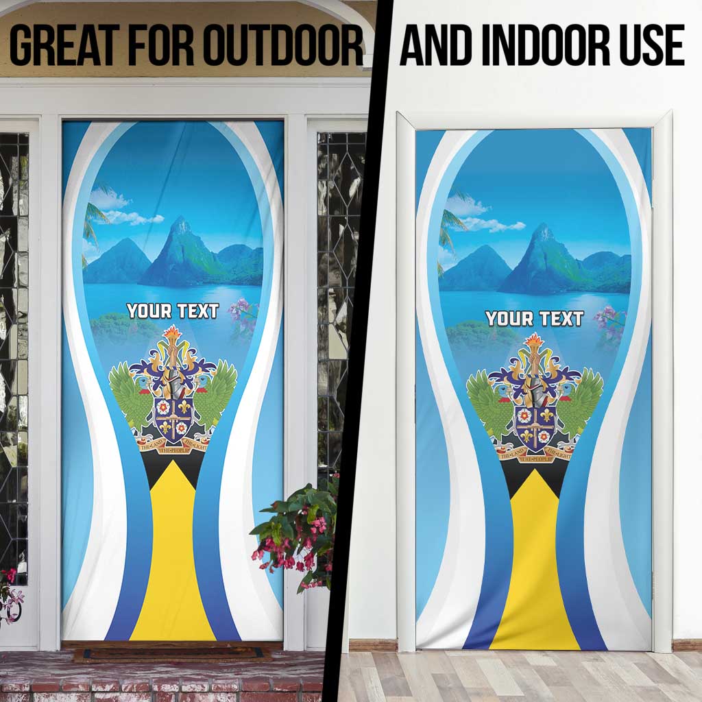 Personalized Saint Lucia 1979 Door Cover Happy Independence Day