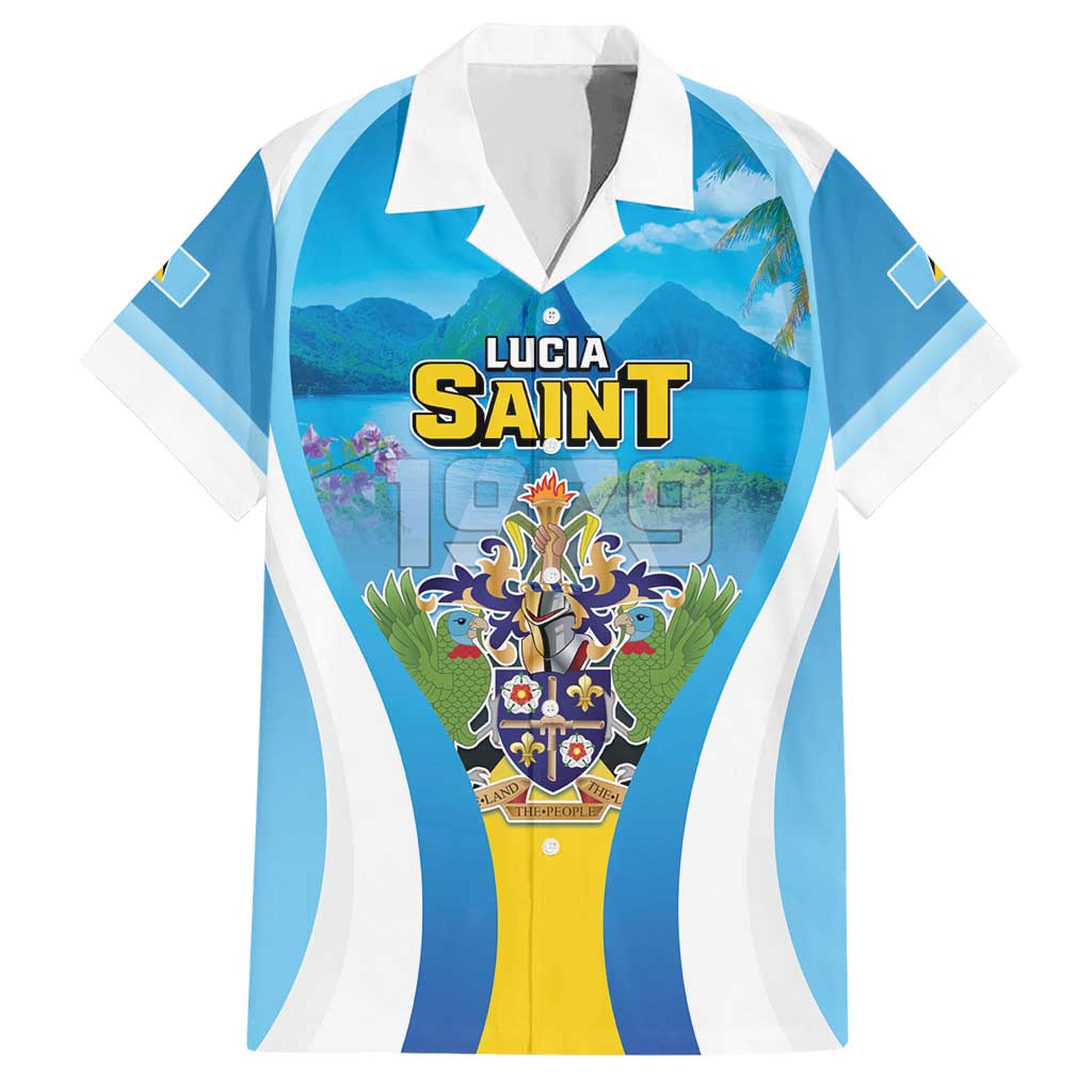Personalized Saint Lucia 1979 Hawaiian Shirt Happy Independence Day