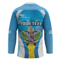 Personalized Saint Lucia 1979 Hockey Jersey Happy Independence Day
