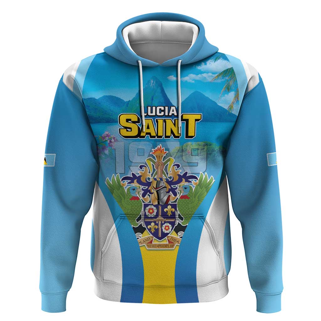 Personalized Saint Lucia 1979 Hoodie Happy Independence Day