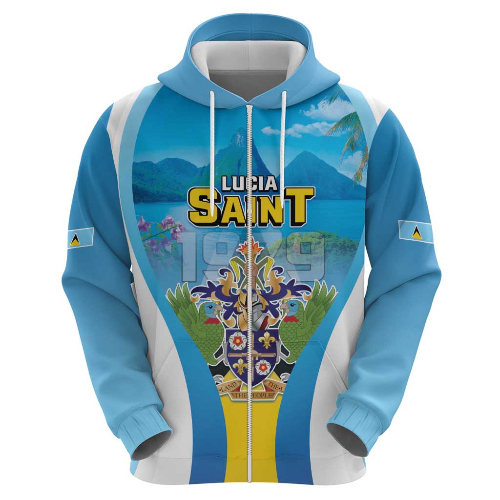 Personalized Saint Lucia 1979 Hoodie Happy Independence Day