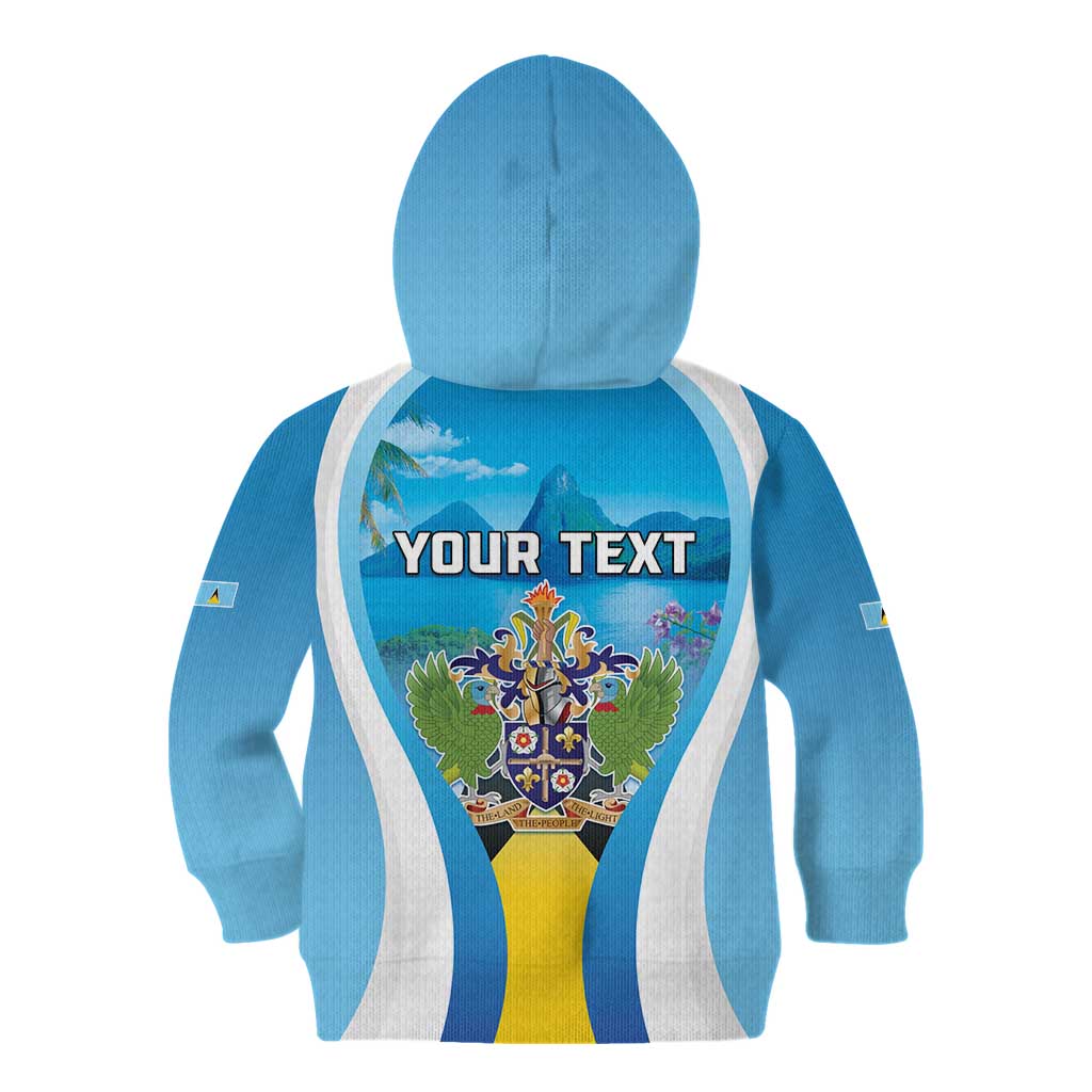 Personalized Saint Lucia 1979 Kid Hoodie Happy Independence Day