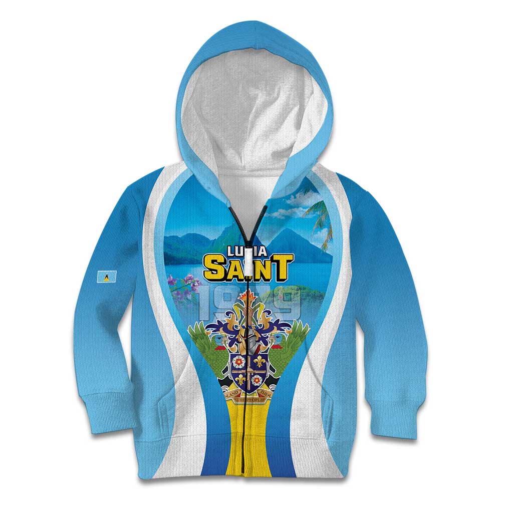 Personalized Saint Lucia 1979 Kid Hoodie Happy Independence Day