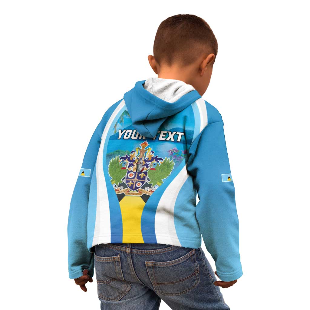 Personalized Saint Lucia 1979 Kid Hoodie Happy Independence Day