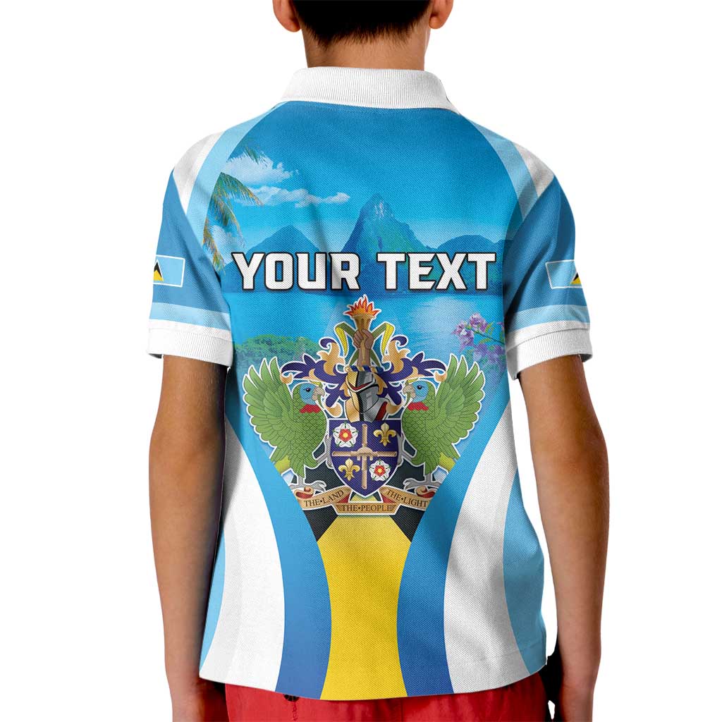 Personalized Saint Lucia 1979 Kid Polo Shirt Happy Independence Day