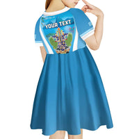 Personalized Saint Lucia 1979 Kid Short Sleeve Dress Happy Independence Day