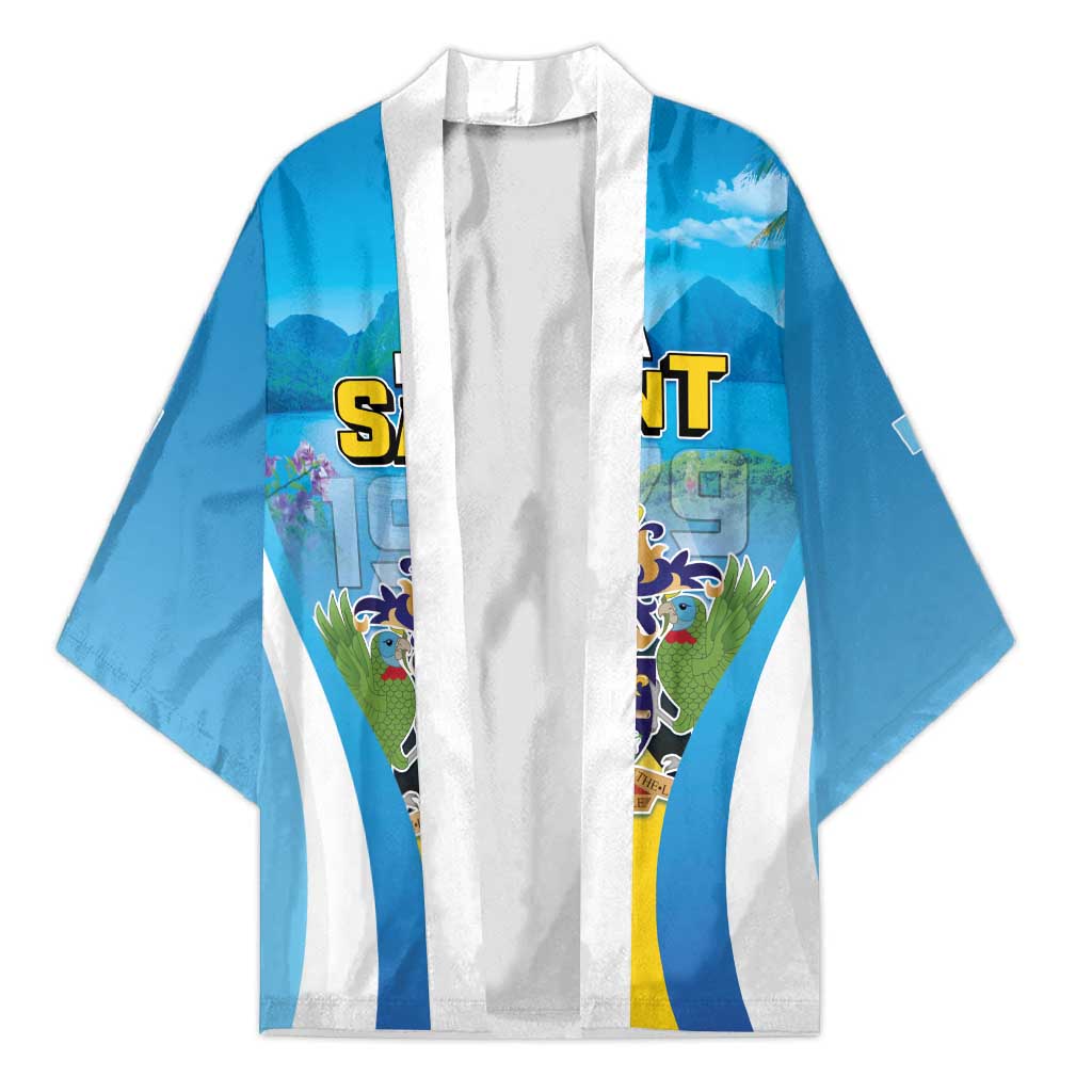 Personalized Saint Lucia 1979 Kimono Happy Independence Day