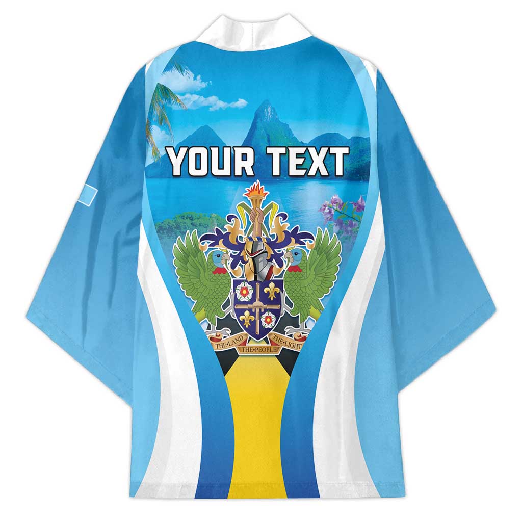 Personalized Saint Lucia 1979 Kimono Happy Independence Day