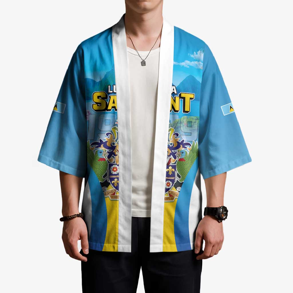 Personalized Saint Lucia 1979 Kimono Happy Independence Day