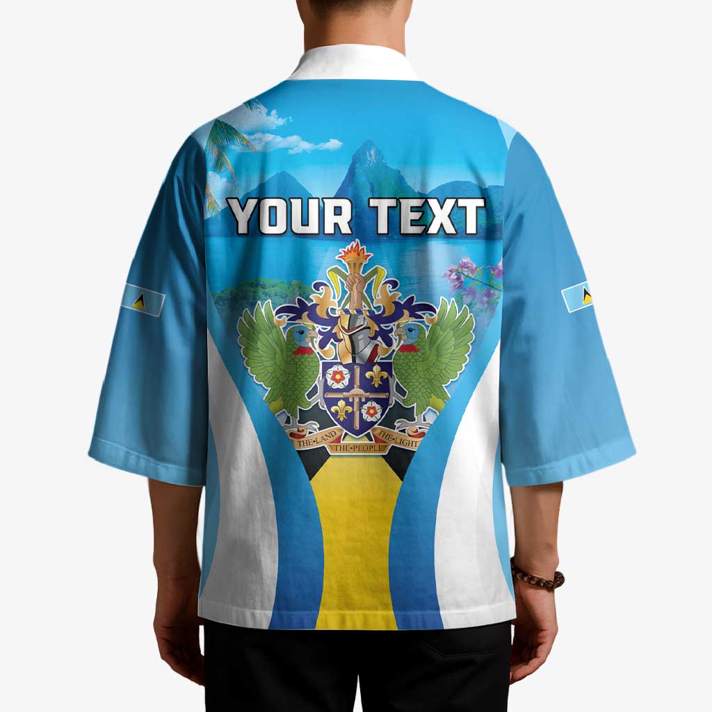 Personalized Saint Lucia 1979 Kimono Happy Independence Day