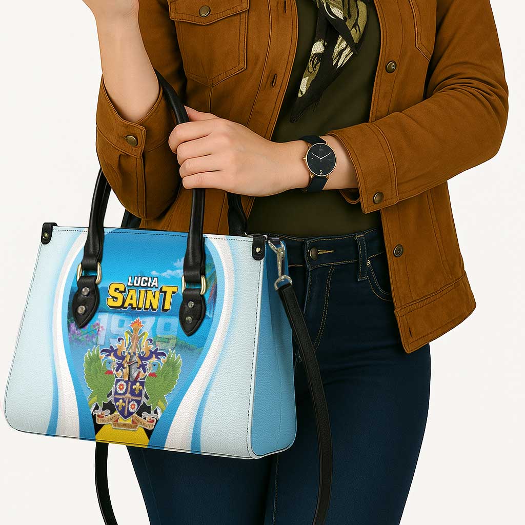 Saint Lucia 1979 Leather Bag Happy Independence Day