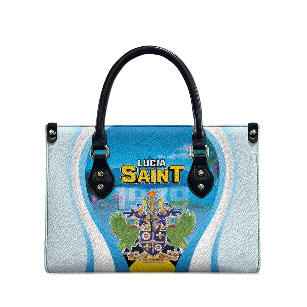 Saint Lucia 1979 Leather Bag Happy Independence Day