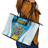 Saint Lucia 1979 Leather Tote Bag Happy Independence Day