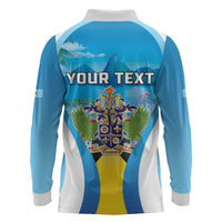 Personalized Saint Lucia 1979 Long Sleeve Polo Shirt Happy Independence Day
