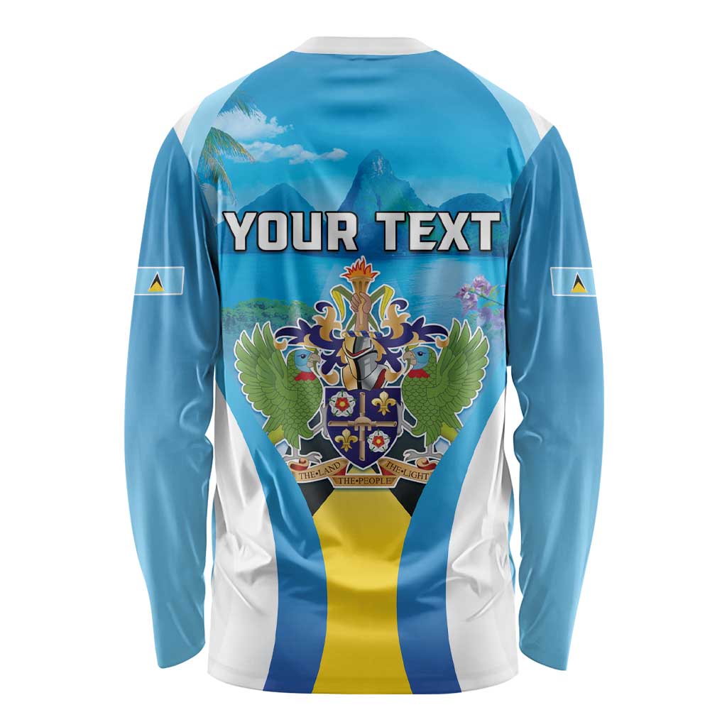 Personalized Saint Lucia 1979 Long Sleeve Shirt Happy Independence Day