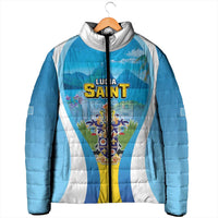 Personalized Saint Lucia 1979 Padded Jacket Happy Independence Day
