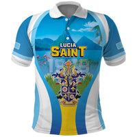 Personalized Saint Lucia 1979 Polo Shirt Happy Independence Day