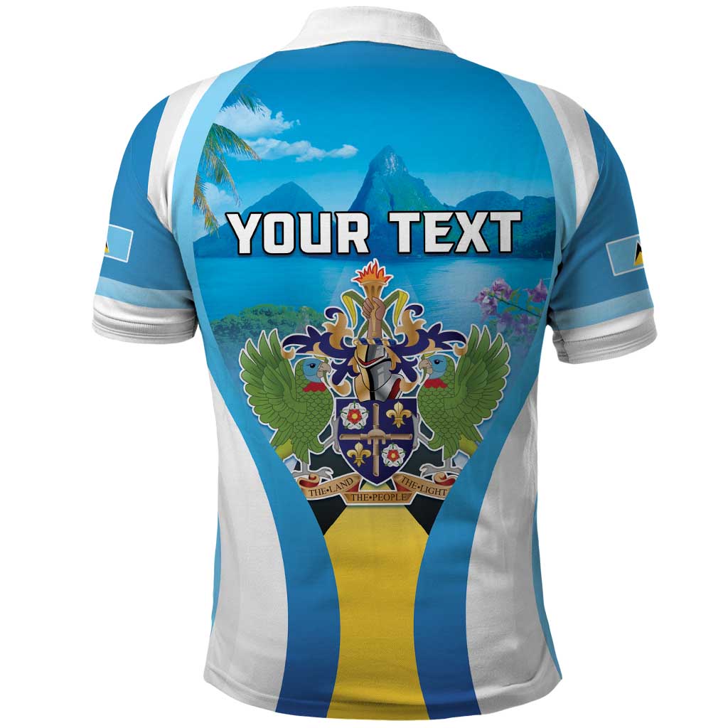 Personalized Saint Lucia 1979 Polo Shirt Happy Independence Day