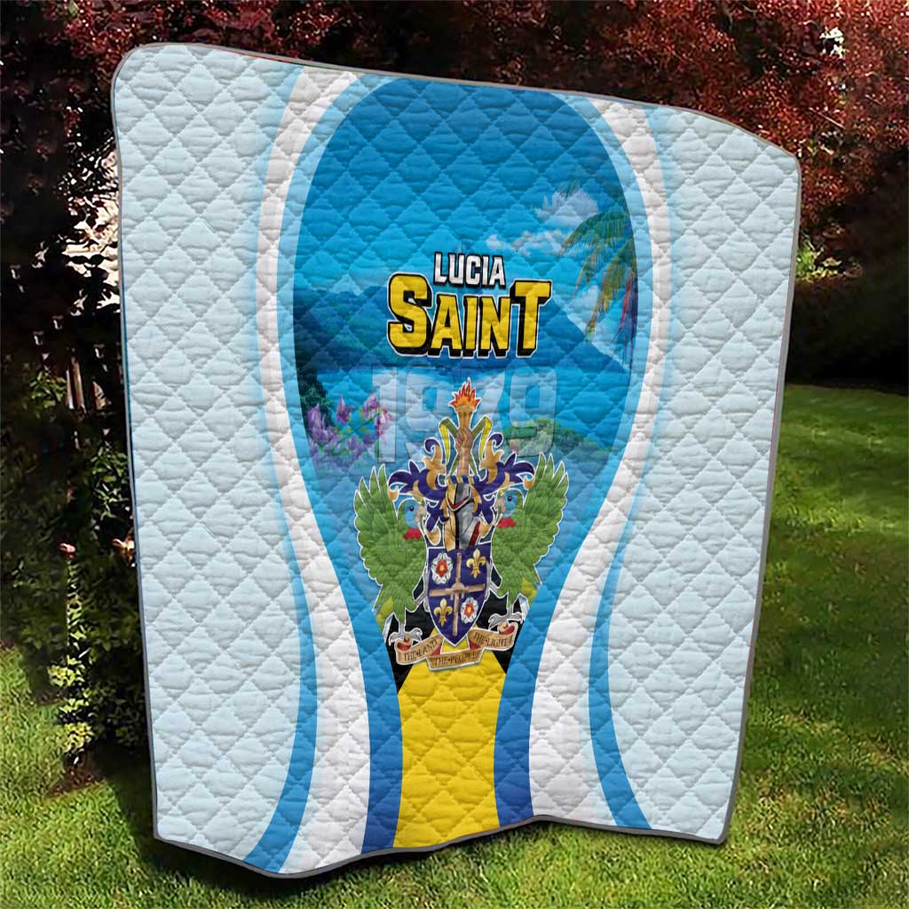 Saint Lucia 1979 Quilt Happy Independence Day