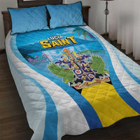 Saint Lucia 1979 Quilt Bed Set Happy Independence Day