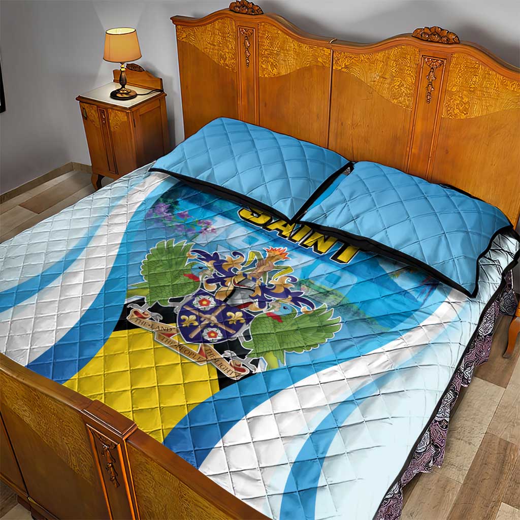 Saint Lucia 1979 Quilt Bed Set Happy Independence Day
