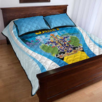 Saint Lucia 1979 Quilt Bed Set Happy Independence Day
