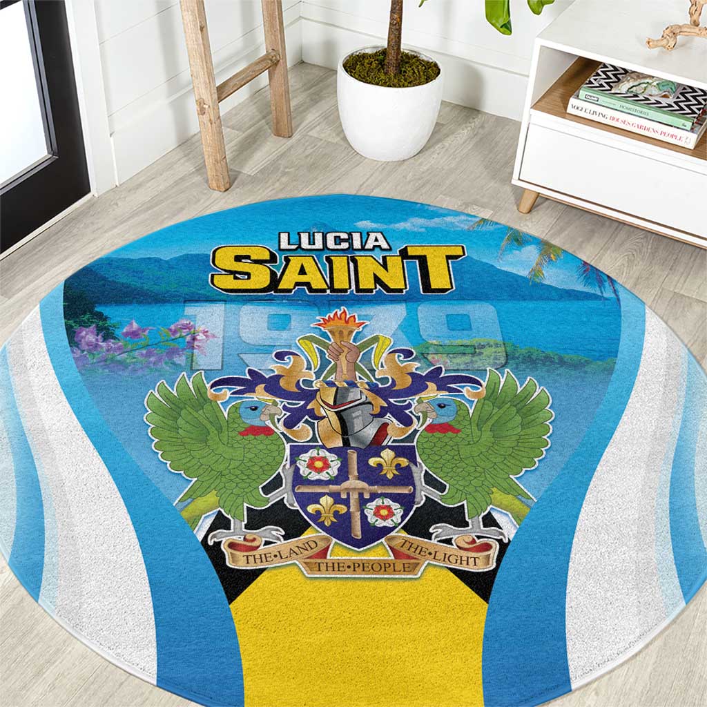Saint Lucia 1979 Round Carpet Happy Independence Day