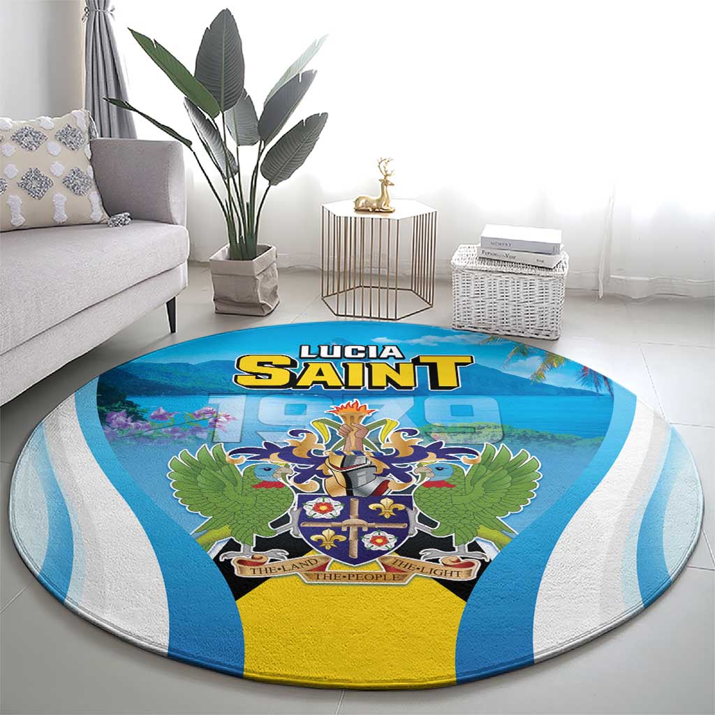 Saint Lucia 1979 Round Carpet Happy Independence Day