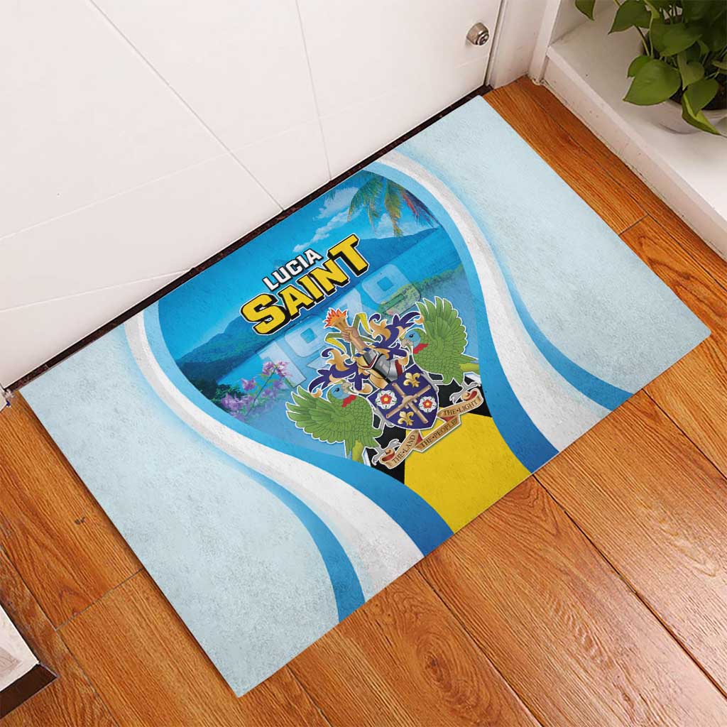 Saint Lucia 1979 Rubber Doormat Happy Independence Day