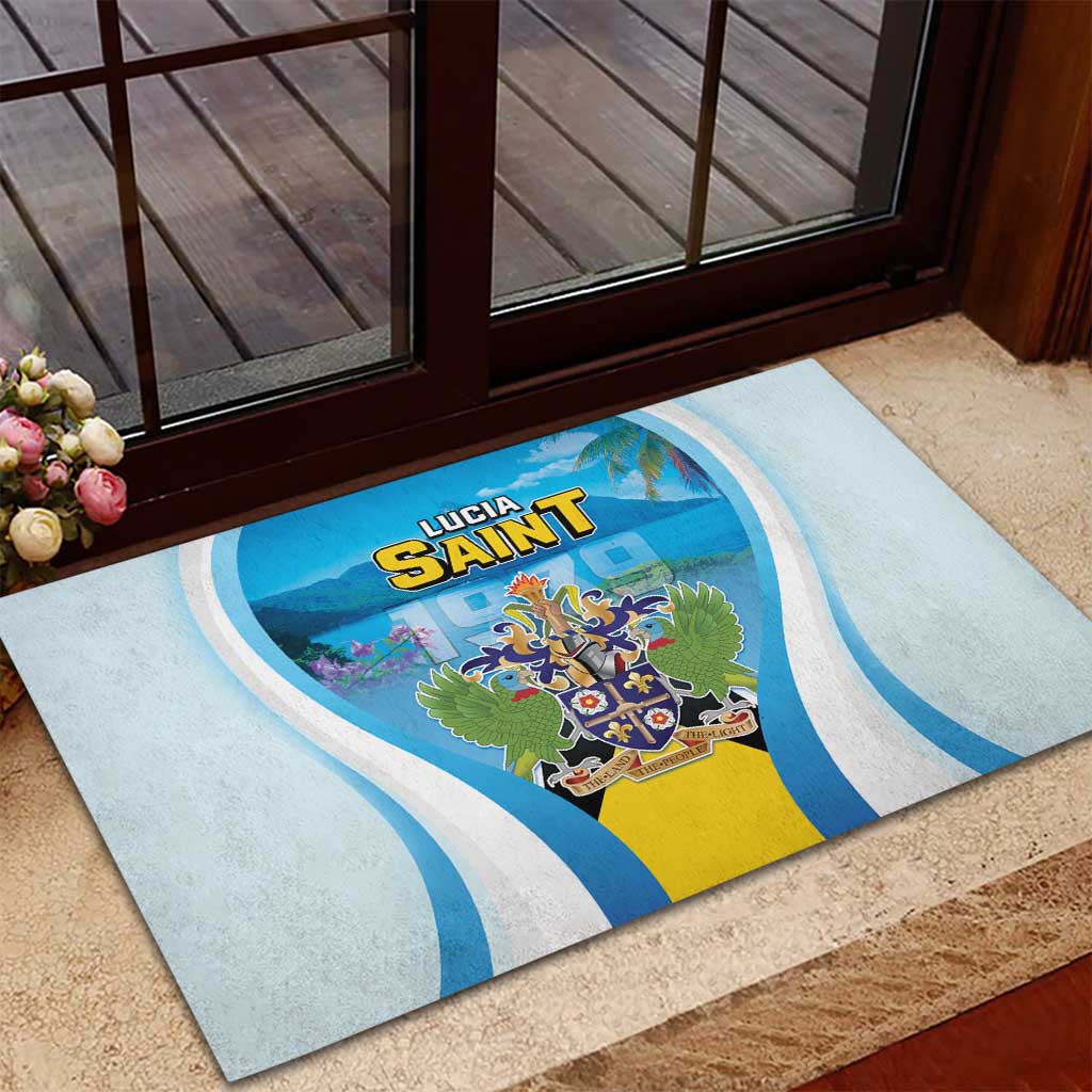 Saint Lucia 1979 Rubber Doormat Happy Independence Day