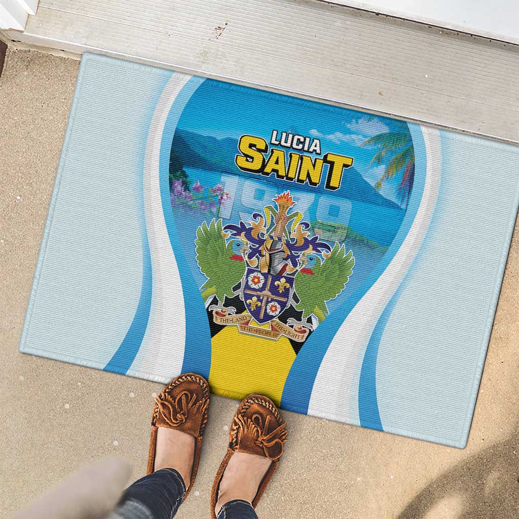 Saint Lucia 1979 Rubber Doormat Happy Independence Day